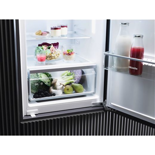 Miele K 7125 E Integrated Upright Fridge - White - Fridge in cupboard door open shot